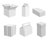 Six grey containers