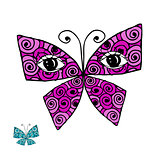 Colorful butterfly with eyes for your design