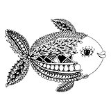 Ornate fish, zentangle style for your design