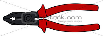 Red combination pliers