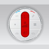 Digital air conditioning control panel in white