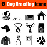 Set of dog breeding icons