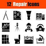 Set of flat repair icons