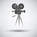 Retro cinema camera icon