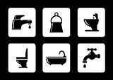 set bathroom icons