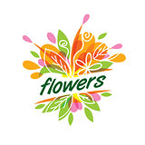 flower vector logo