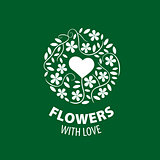 flower vector logo