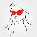 Stylish girl wearing shades