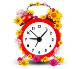 Alarm clock with flowers