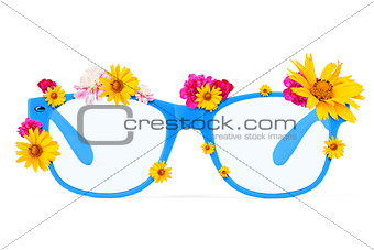 Glasses with flowers