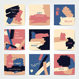 Abstract postcard templates