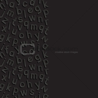 Abstract background with alphabet