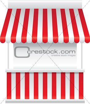 Detailed vector illustration of a stall stand