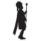 Pipe Band Leader Silhouette