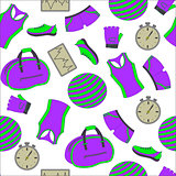 seamless pattern with healthy lifestyle