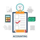 Accounting concept icons flat