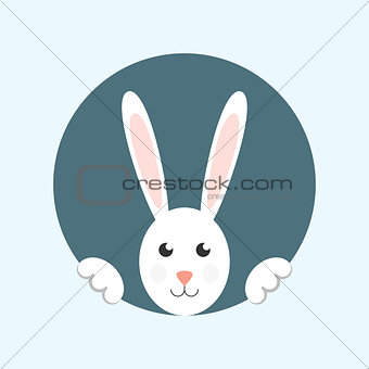 White easter rabbit
