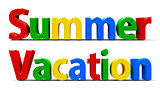 Words Summer and Vacation