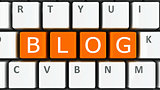 Computer keyboard blog orange