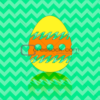 Colored Easter Egg Silhouette