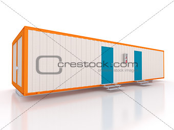 3D view of a portable container exterior