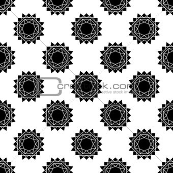 seamless pattern with abstract sun. vector. flat