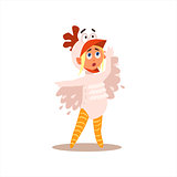 Girl Desguised As Rooster