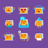 Small Robot Emoji Set