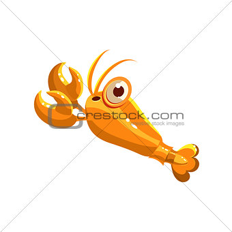 Mollusk with Pincers. Vector Illustration