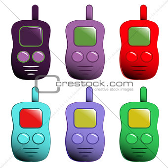 vector cartoon set of mobile phones