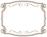 vector decorative frame on white background