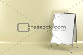 Blank advertising stand