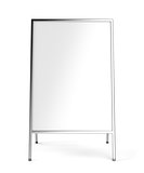 Advertising stand with silver frame 