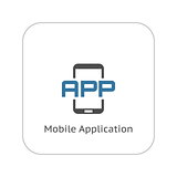 Mobile Application Icon. Flat Design.