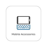 Mobile Accessories Icon. Flat Design.