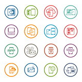 Flat Design Mobile Devices and Services Icons Set.