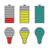A set of indicators, vector illustration.