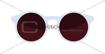 Vector fashion glasses isolated on white background.