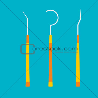 Dental tools vector illustration
