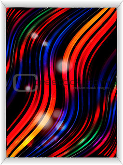 Abstract colourful wave panel