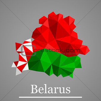 Geometric vector map of  Belarus