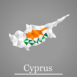 Geometric vector map of  Cyprus