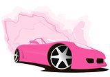 Sports pink car