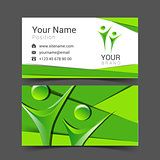 business card for your business in the material design people logo