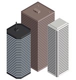 Isometric city buildings