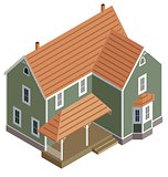 Isometric home in green