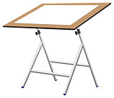 Compact drawing board with paper