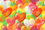 Balloons Hearts Seamless Background