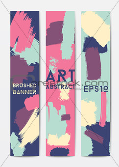 Modern grunge brush postcard template