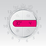 Wash machine control panel with pink lcd 